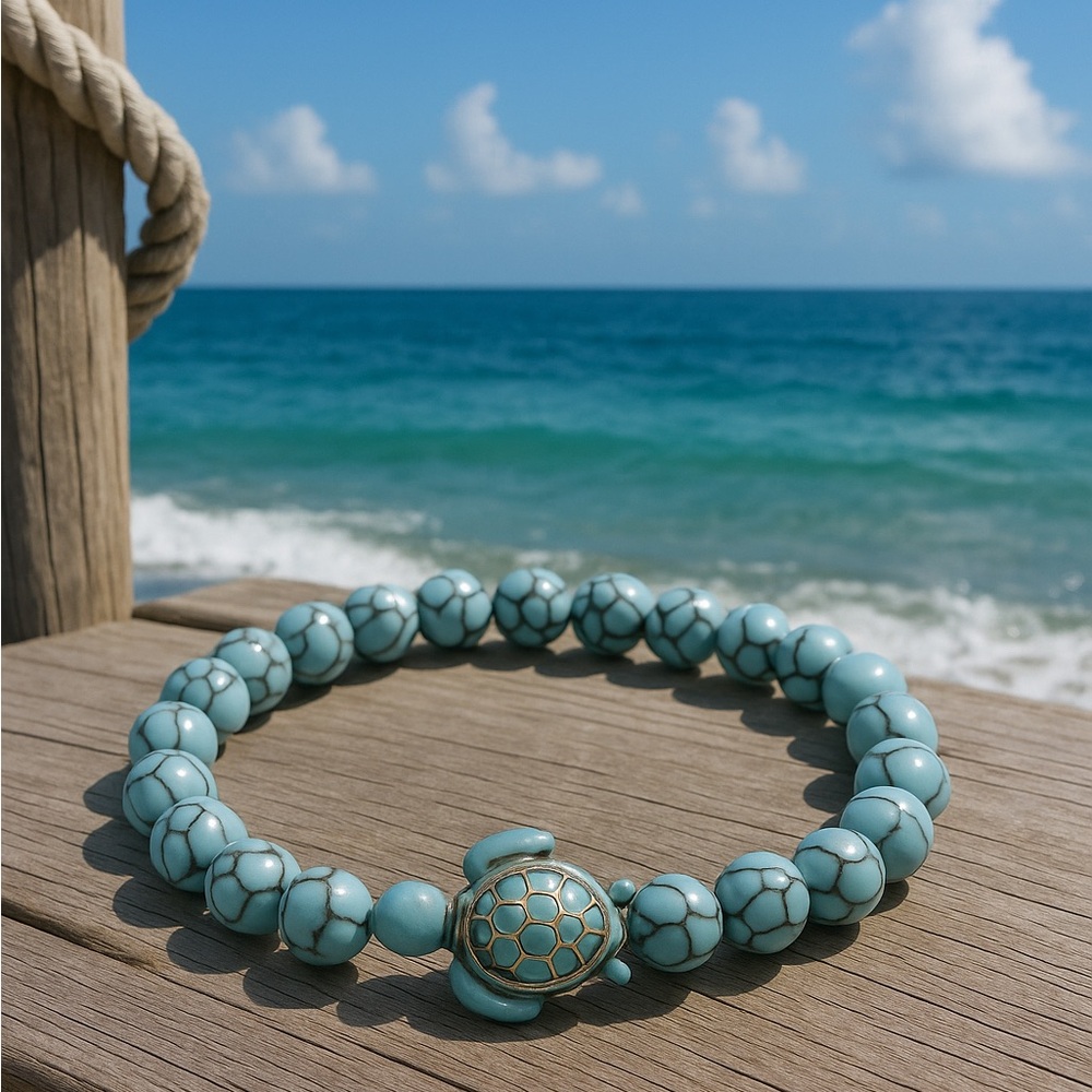 Turtle Beach Turquoise Blue Stone Bracelet